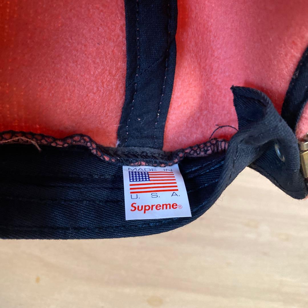 supreme シュプリーム　キャップ　サーモンピンク　MADE IN USA