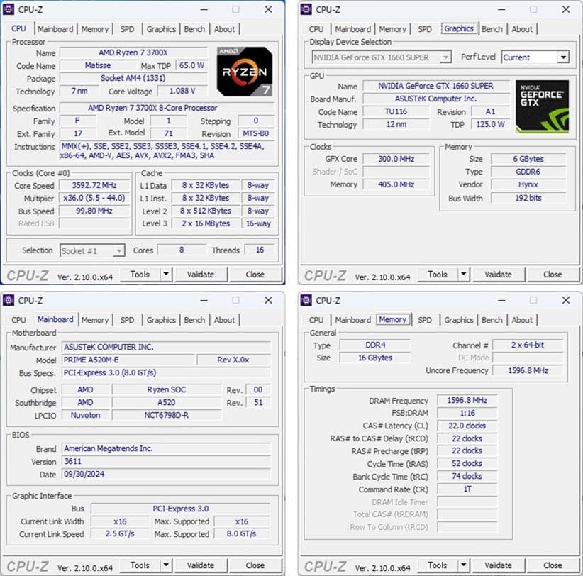 ゲーミングPC/Ryzen7 3700X/GTX1660Super/ダブルSSD