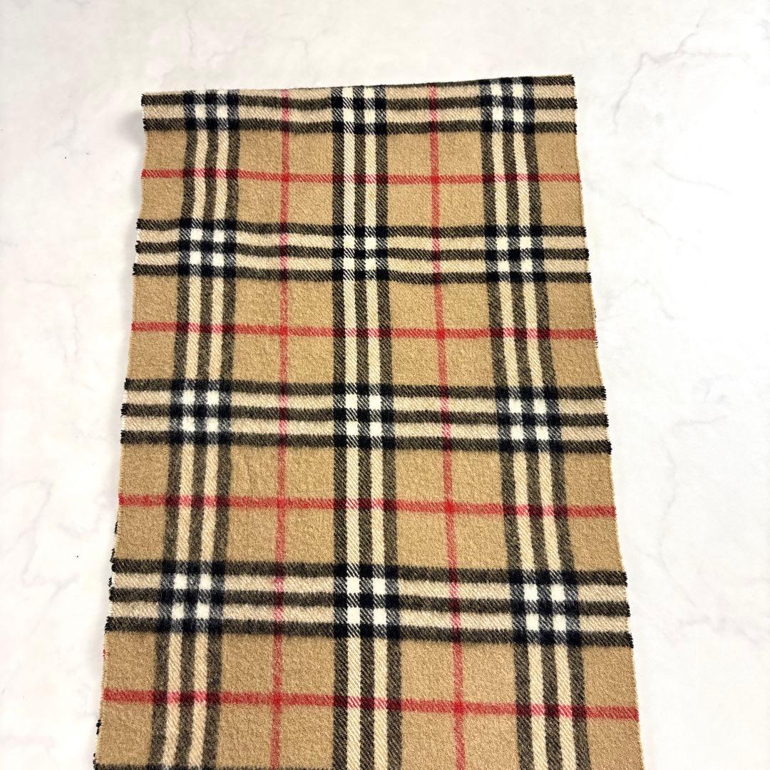 【高級 美品✨】バーバリーズ カシミア100%ノバチェック マフラー ベージュ
