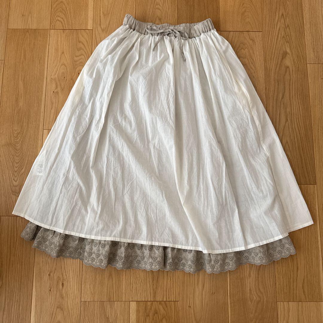 kazumi×SM2　リネン100%　3wayスカート　コラボスカート　刺繍