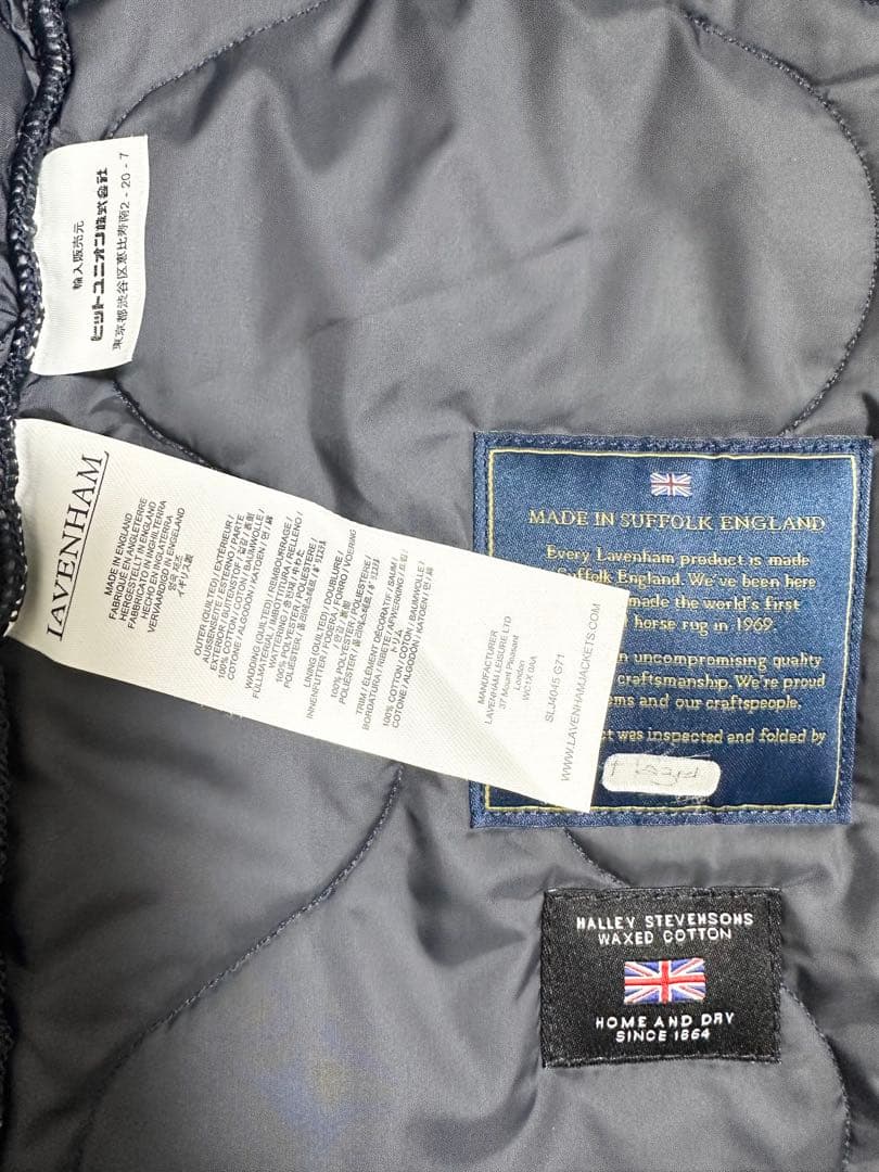 LAVENHAM ラベンハム Zip Thornham Mensベスト ネイビー