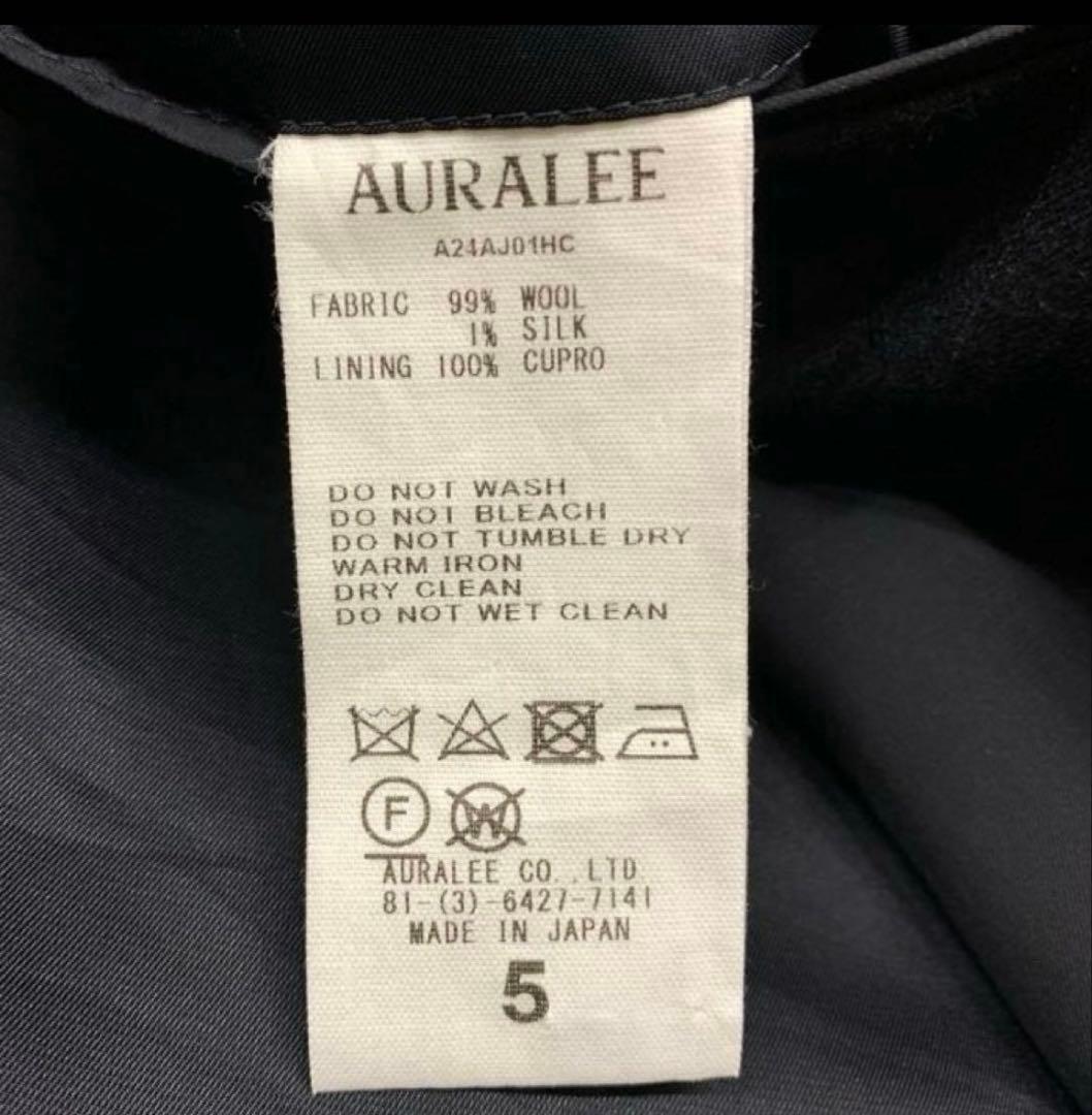 AURALEE ウール フリング フランネル ストライプ ジャケット