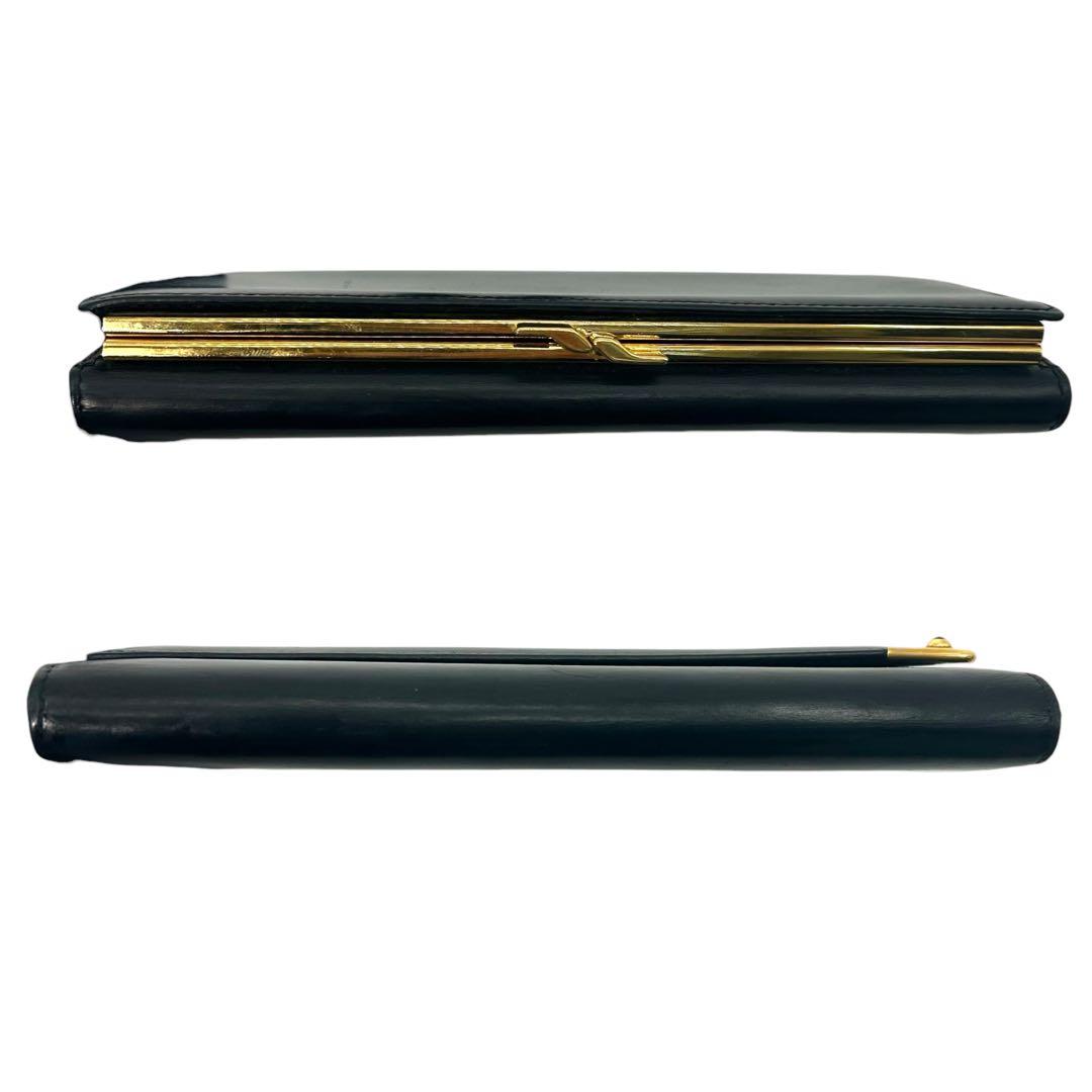 【希少】Cartier カルティエ マスト ドゥ 長財布 がま口 ダークネイビー