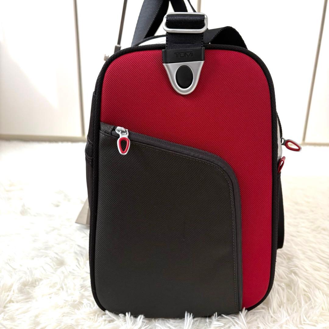 美品☆TUMI トゥミ ナイロン ボストンバッグ 2way ゴルフ 旅行 黒　赤