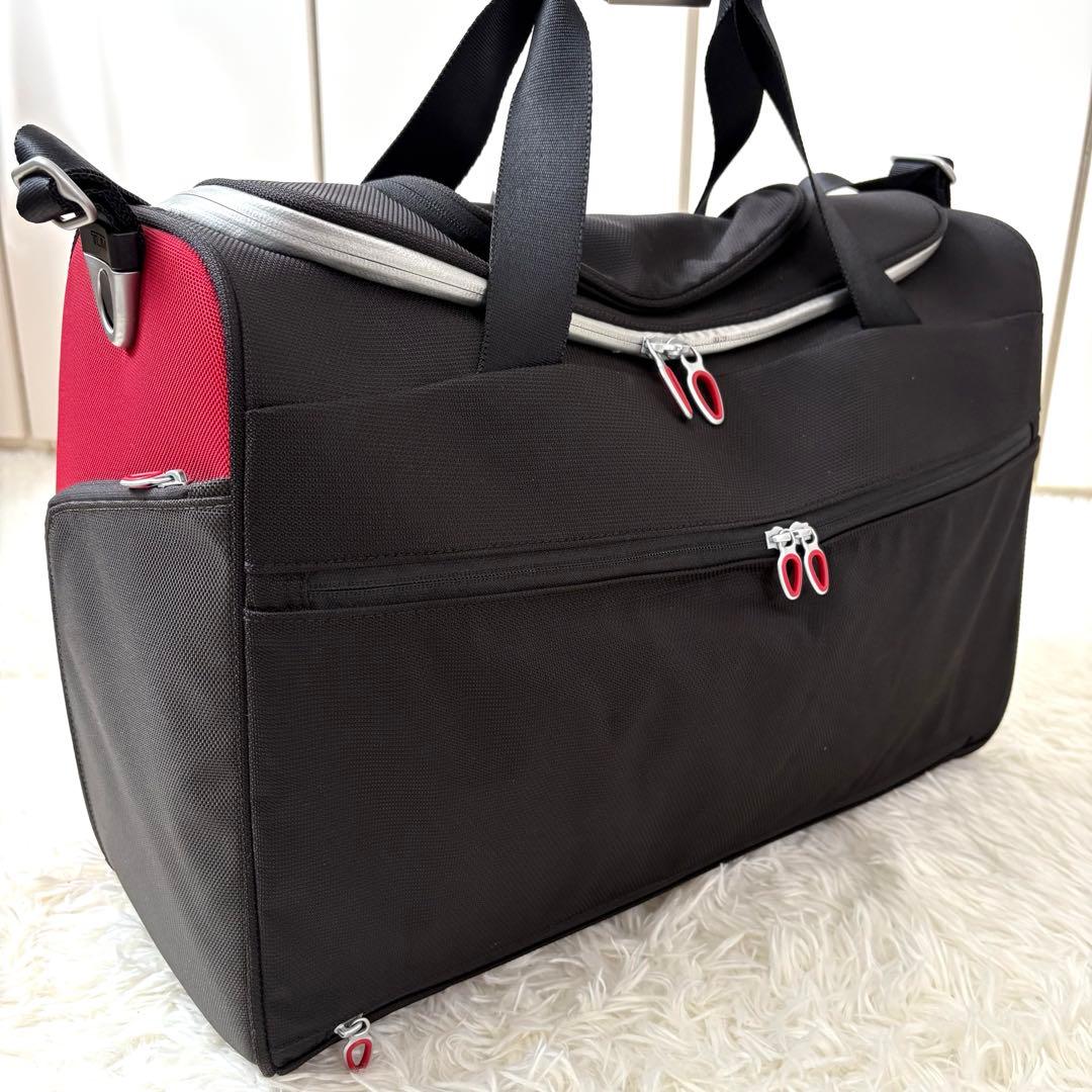 美品☆TUMI トゥミ ナイロン ボストンバッグ 2way ゴルフ 旅行 黒　赤