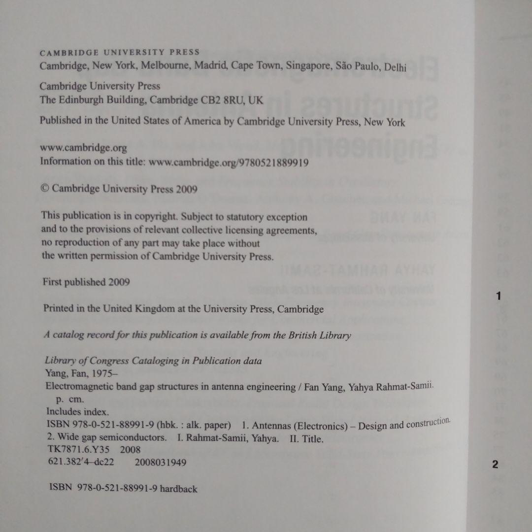 洋書 Electromagnetic Band Gap Structures EBG