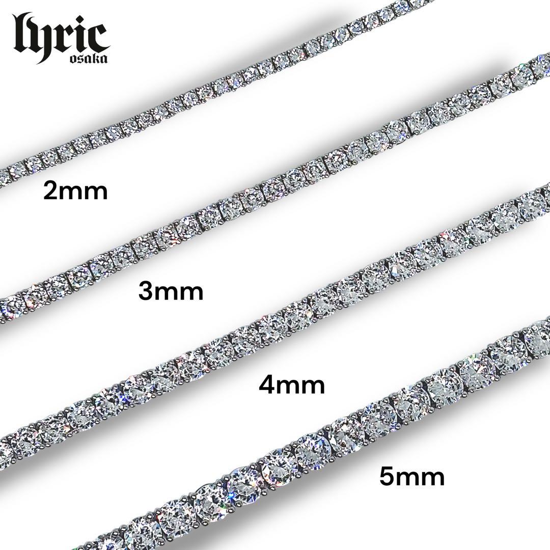 テニスネックレス 4mm 45cm シルバー テニスチェーン 5ACZ 最高品質