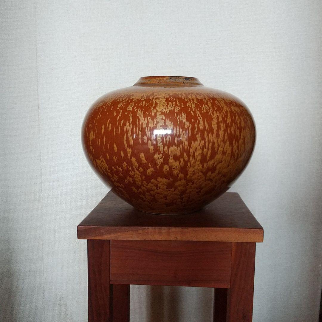 砥部焼 障山窯 森元作 壺 花器