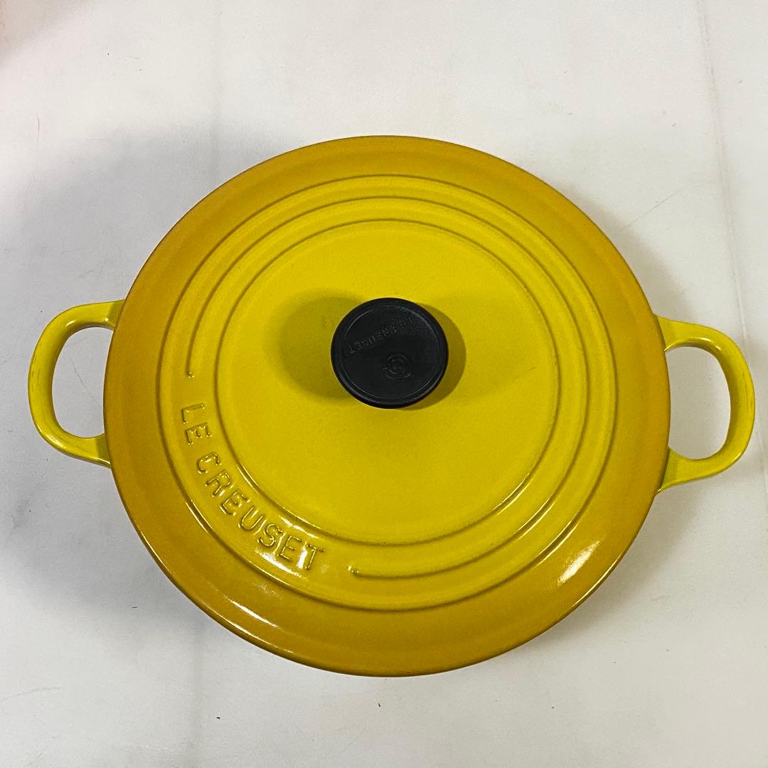 ◎LE CREUSET ルクルーゼ ココットロンド イエロー 22cm 元箱付
