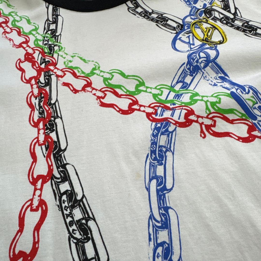 カラフルチェーン柄 Tシャツ