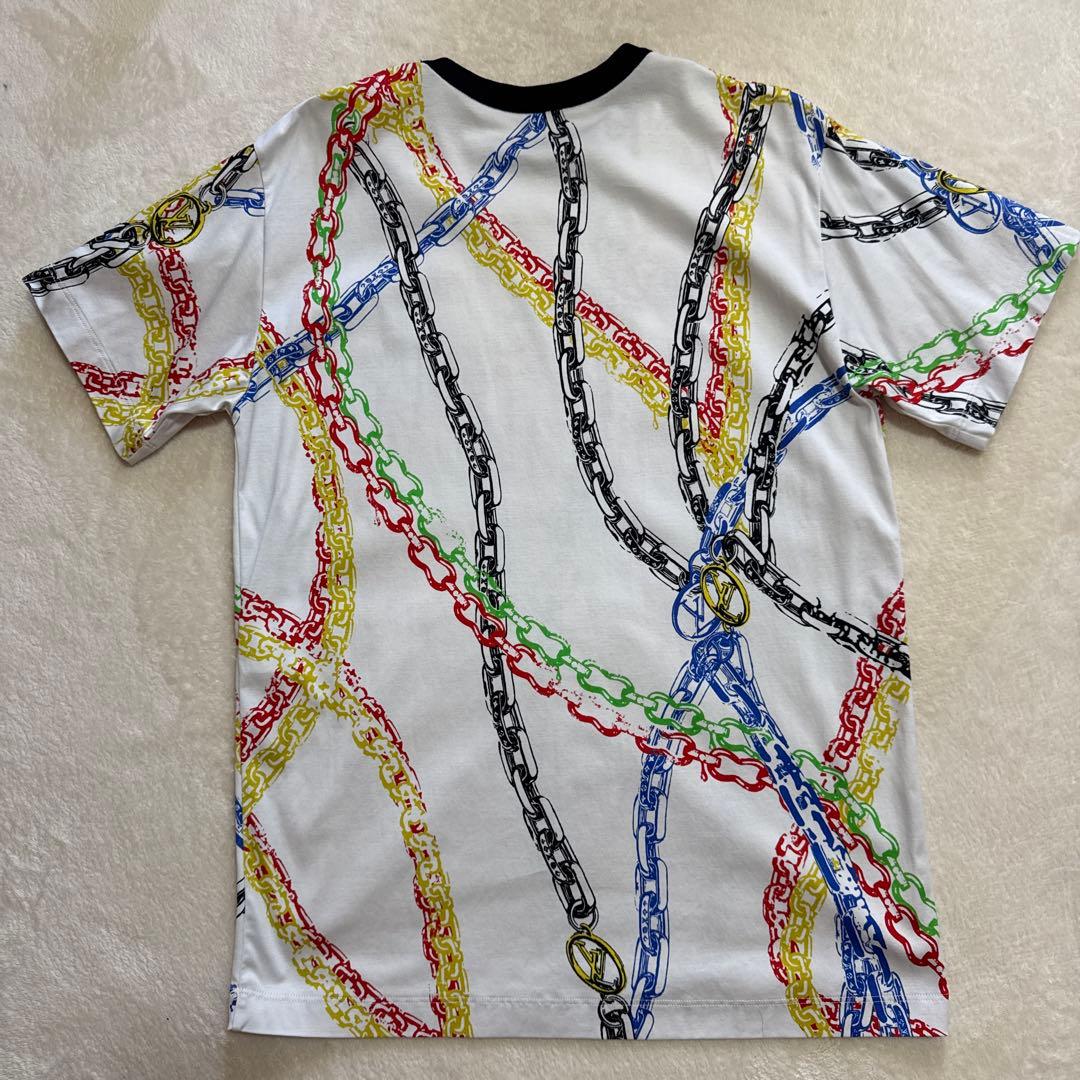 カラフルチェーン柄 Tシャツ