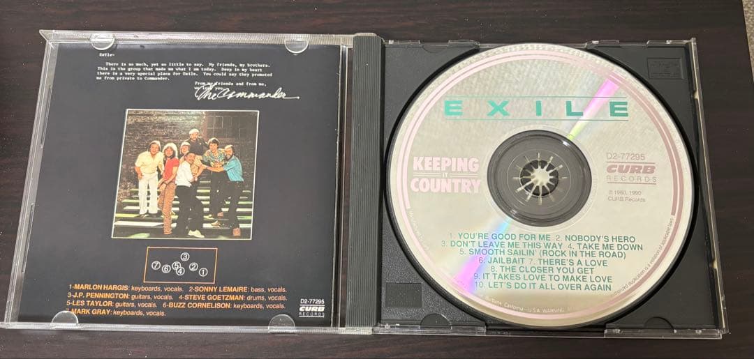 AORレア盤 EXILE / Keepind it Country 80年作品