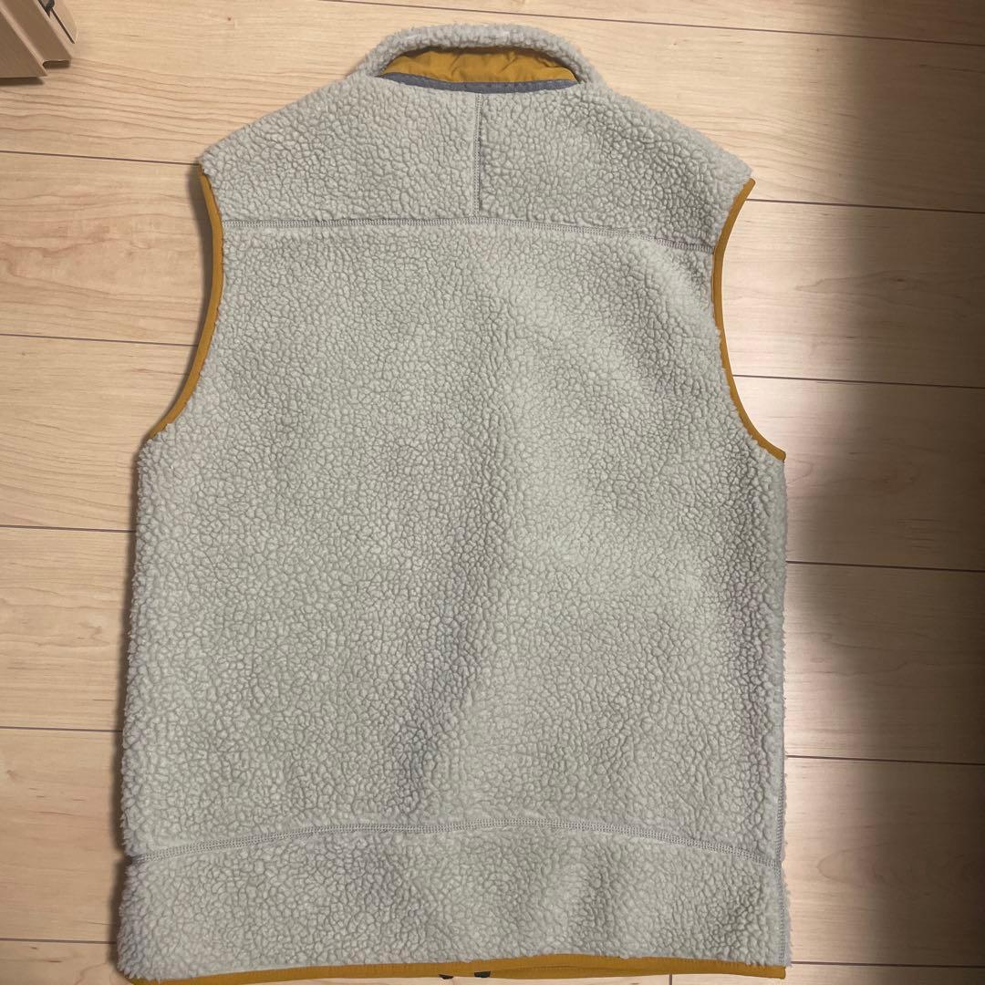 patagonia レトロX フリースベスト White × yellow