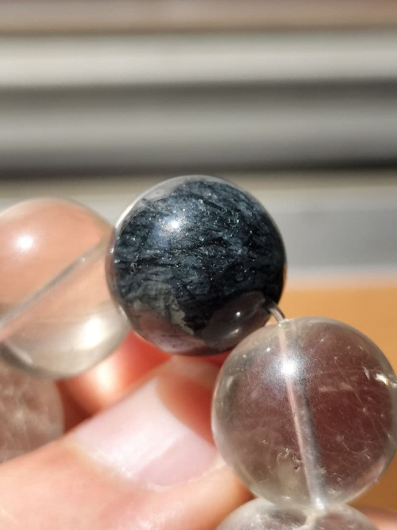 【早いもの勝ち】ブルーザギマウンテンクォーツ　ブレスレット　14mm　大玉