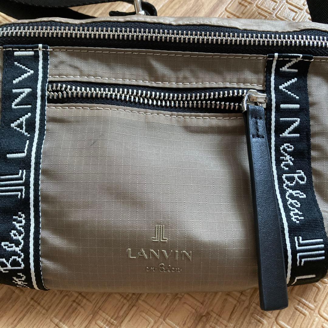 【美品】　LANVIN ボディバッグ カーキ