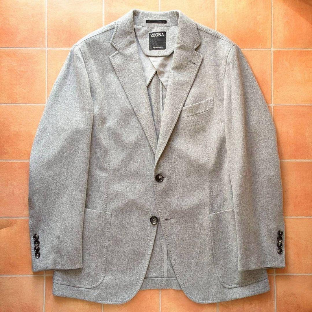 【定価80万超え】ZEGNA カシミア100% グレー ジャケット ゼニア 50
