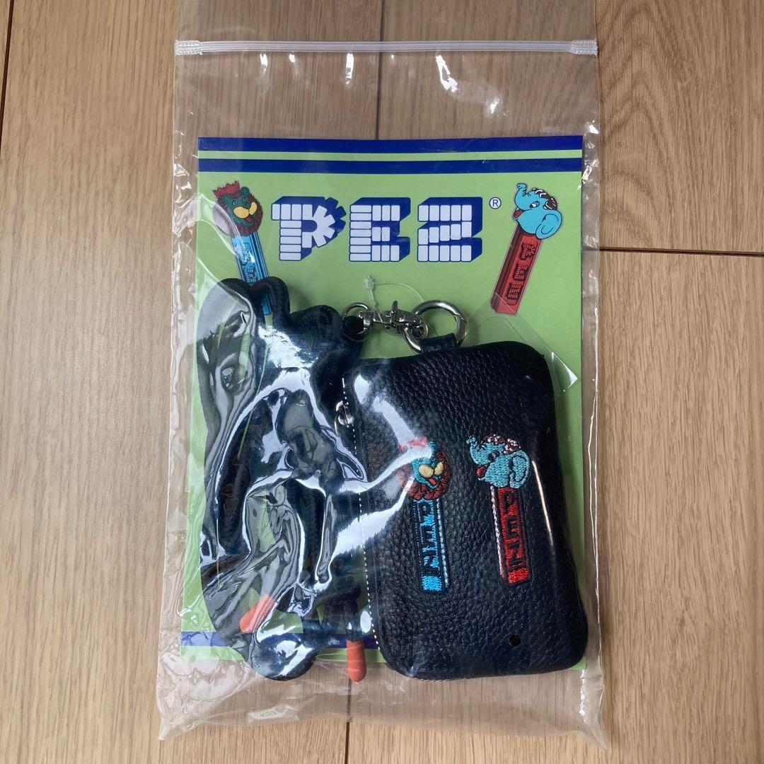 新品 PEZ ペッツ × ear　ポーチ付きモバイルストラップショルダー 黒
