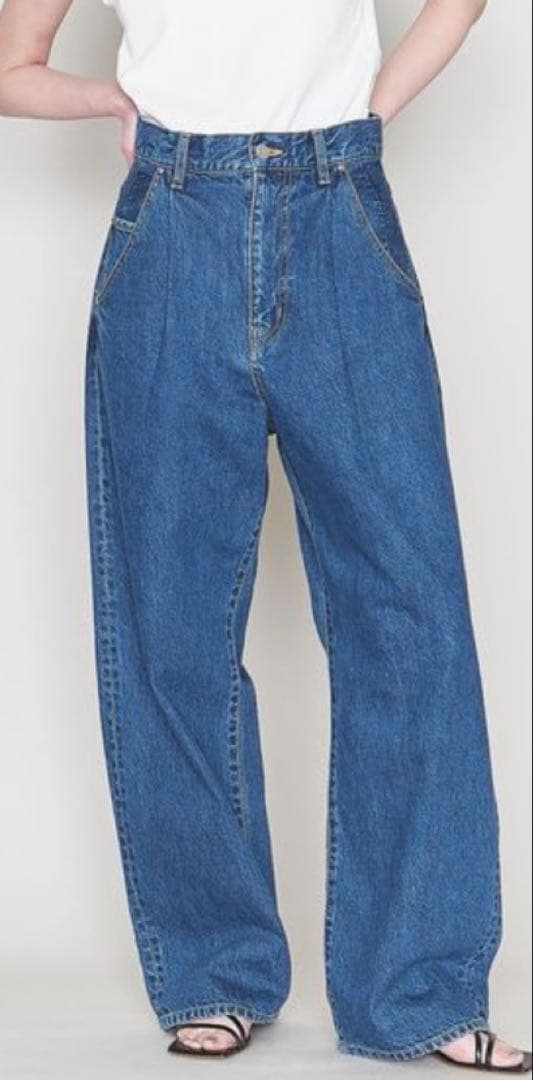 【完売商品】＜ASTRAET＞CO タック ワイド デニムパンツ