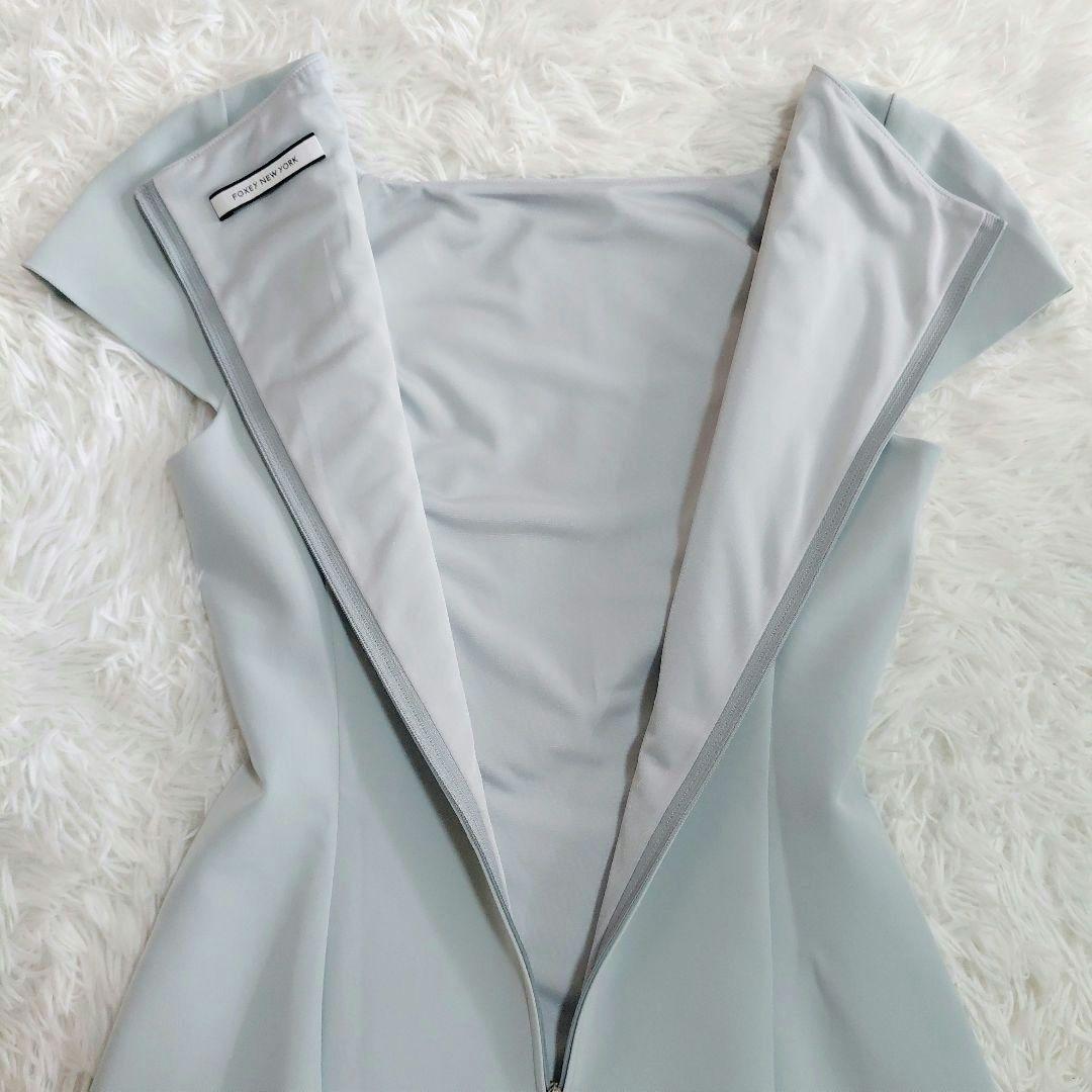 極美品✨フォクシー LADY CHIC 光沢 ワンピース ドレス ストレッチ38