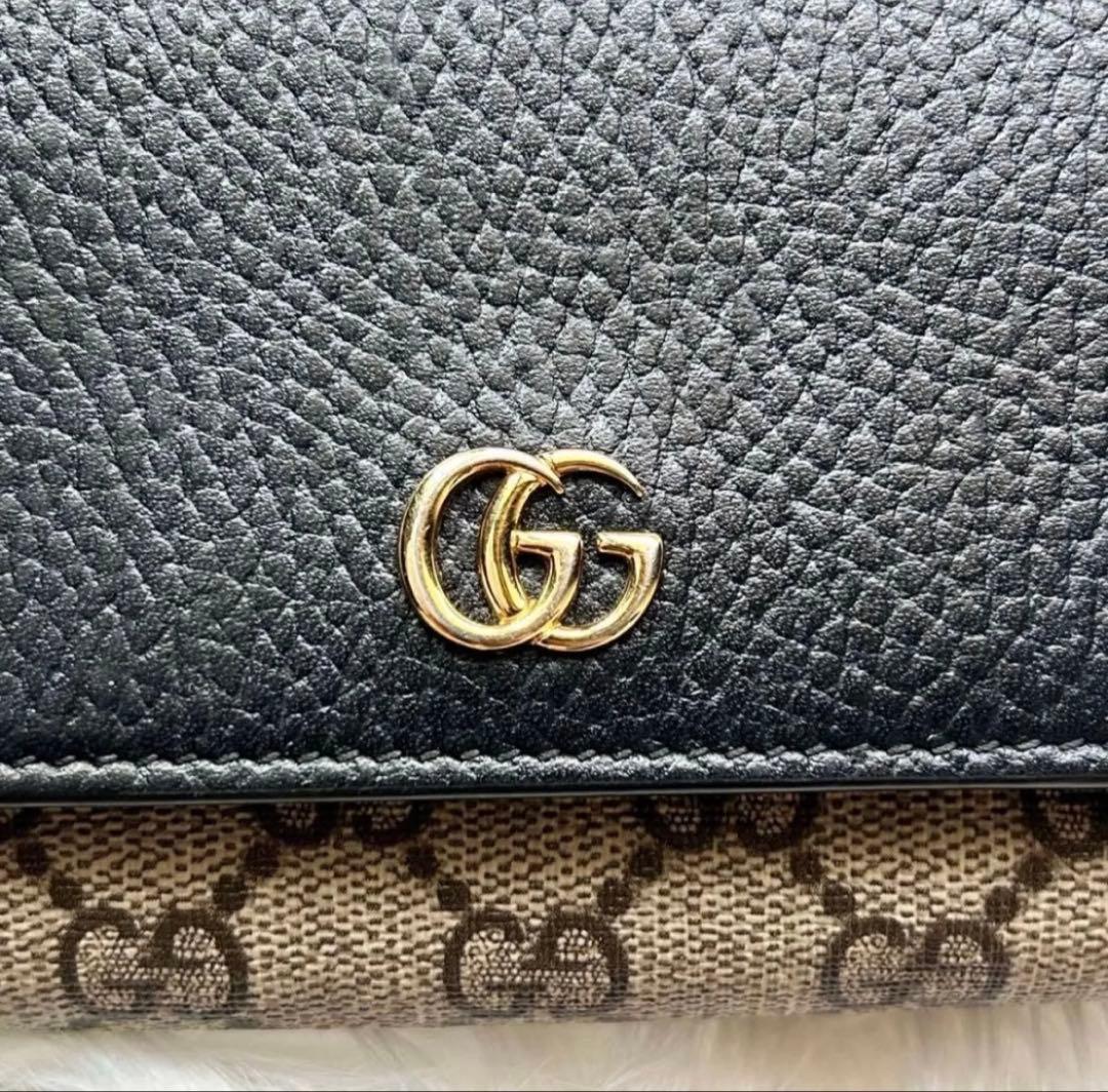 GUCCI 二つ折り財布 GGマーモントミディアム ウォレット