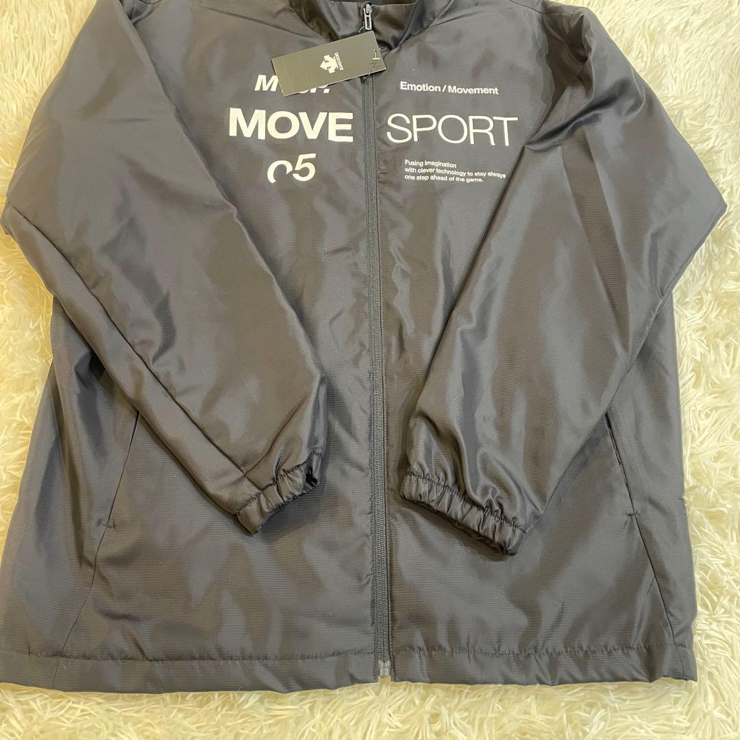 新品　デサント ウインドブレーカー 上下セット　セットアップ　ネイビー　XL