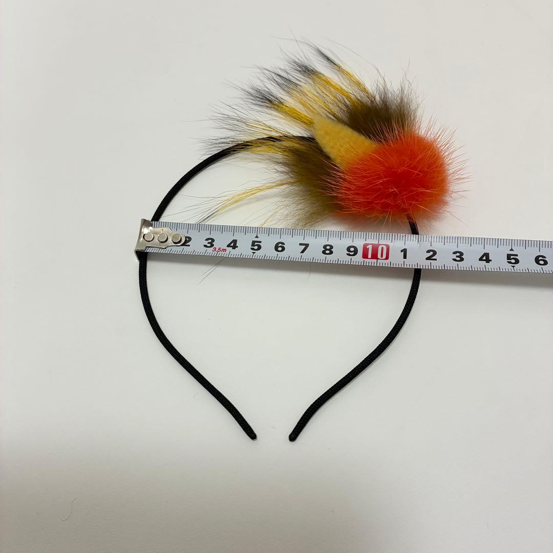 FENDI フェンディ☆ファー&フェザーカチューシャ