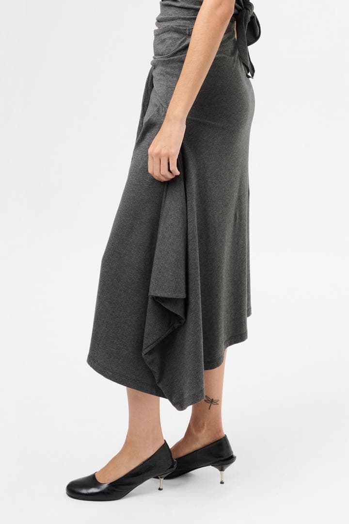 アワーレガシー SASH SKIRT アシンメトリースカート grey グレー