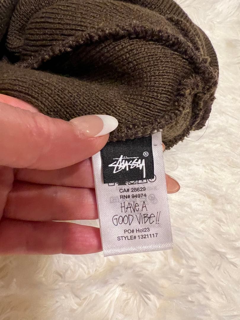 STUSSY 23AW SS LINK SKULL CAP ブラウン BROWN