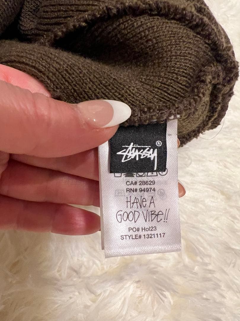 STUSSY 23AW SS LINK SKULL CAP ブラウン BROWN