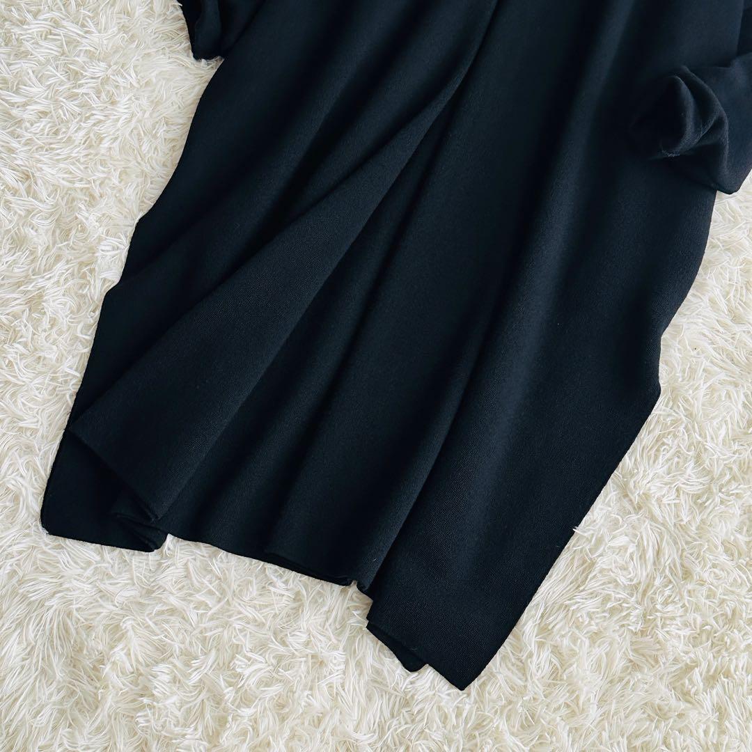 【極美品✨】ドゥーズィエムクラス　スムースニットガウンコート　ブラック
