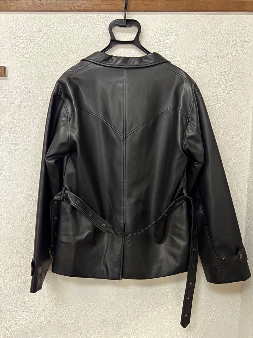 ジャケット・アウター Seyto fake leather jacket/wide pants