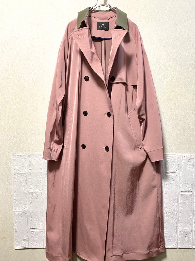 Paul Smith ポールスミス ストレッチツイルカラー トレンチコート42L