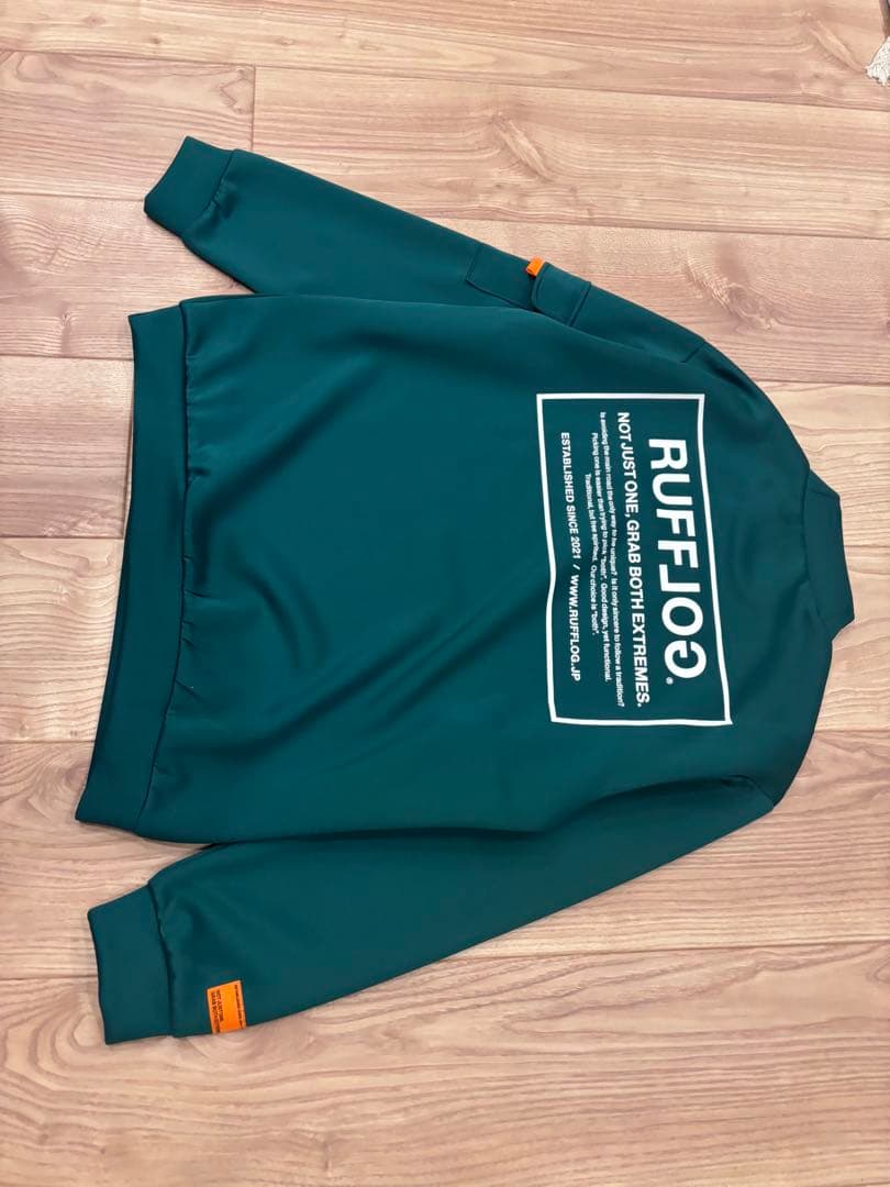 ラフロッグ　バックフレームロゴモックネックシャツ　M