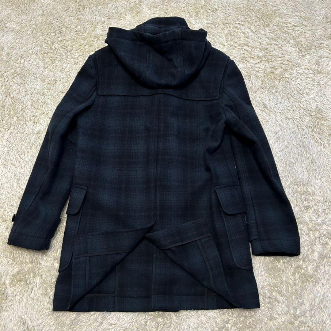 【美品】ポールスミス　ダッフルコート　グリーンチェック　フード付き　Mサイズ