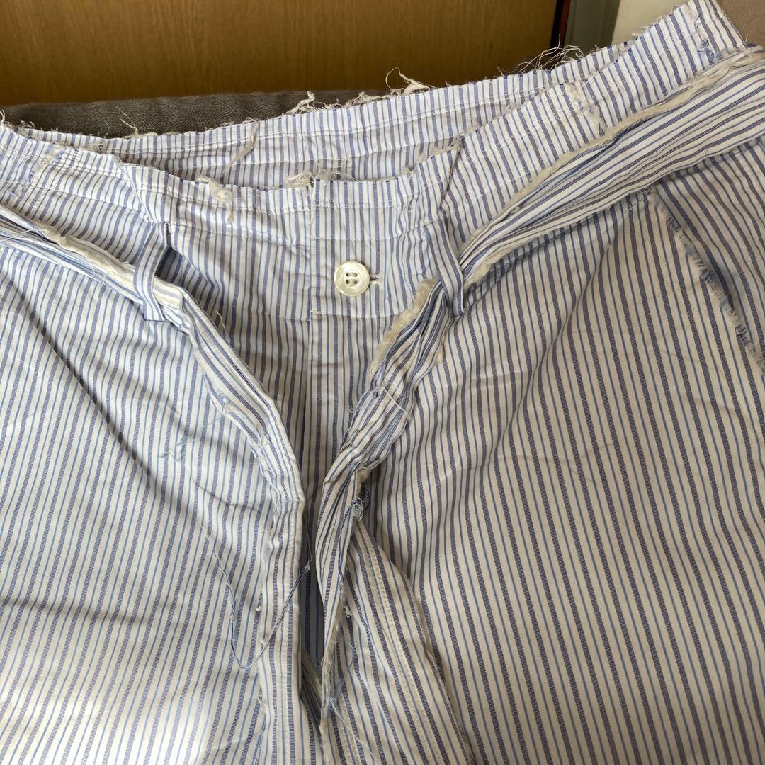 MIDORIKAWA 20AW コットンパディングストライプパンツ