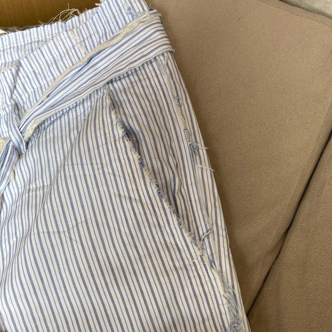 MIDORIKAWA 20AW コットンパディングストライプパンツ