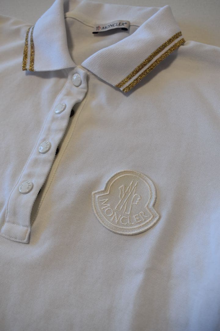 MONCLER ホワイト ポロシャツ レディース　XS