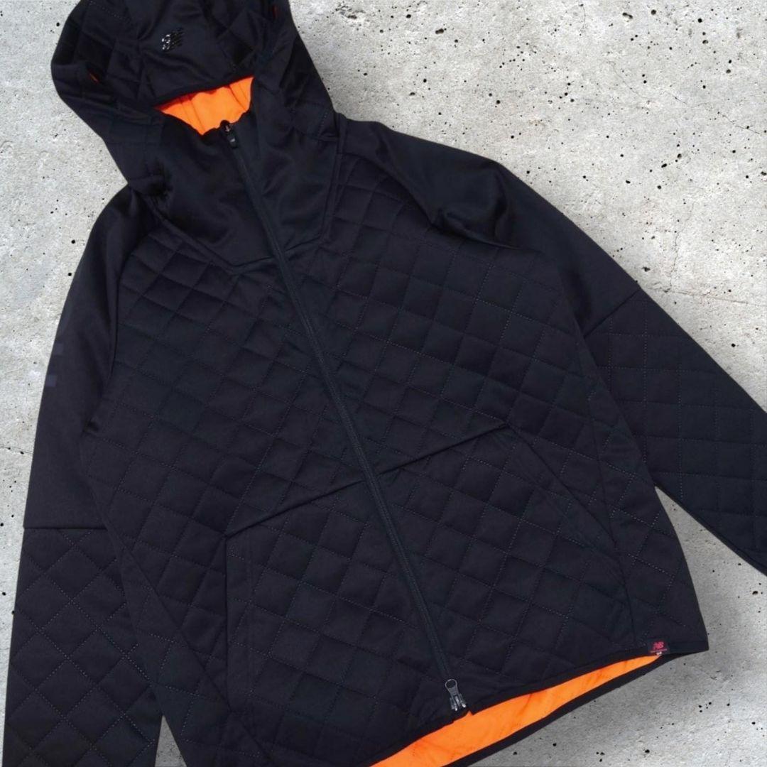 極美品 newbalance golf セットアップ 中綿キルティング ブラック