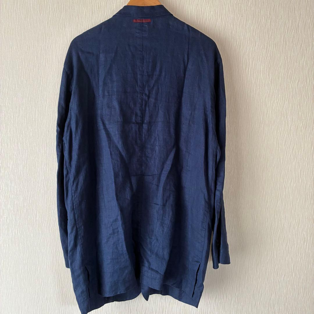 Papas パパス リネン100% カバーオール ネイビー M ジャケット