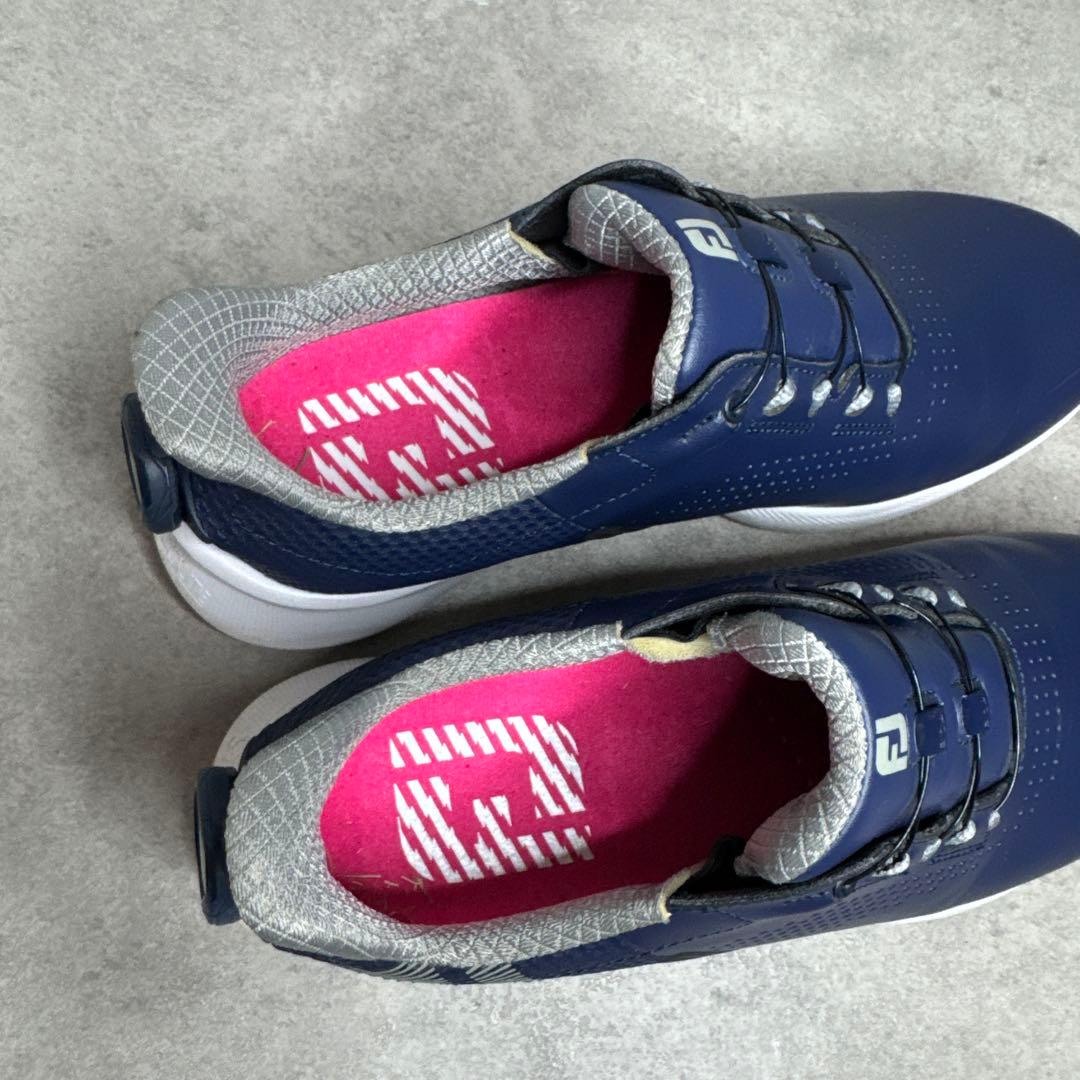 極美品！FootJoy フットジョイ　ネイビー　Boaダイヤル　ゴルフシューズ