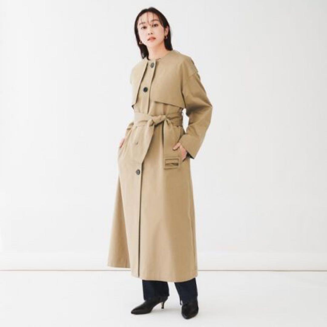 25SS 新品タグ付　アンタイトル　ギャバトレンチコート　定価74,800円