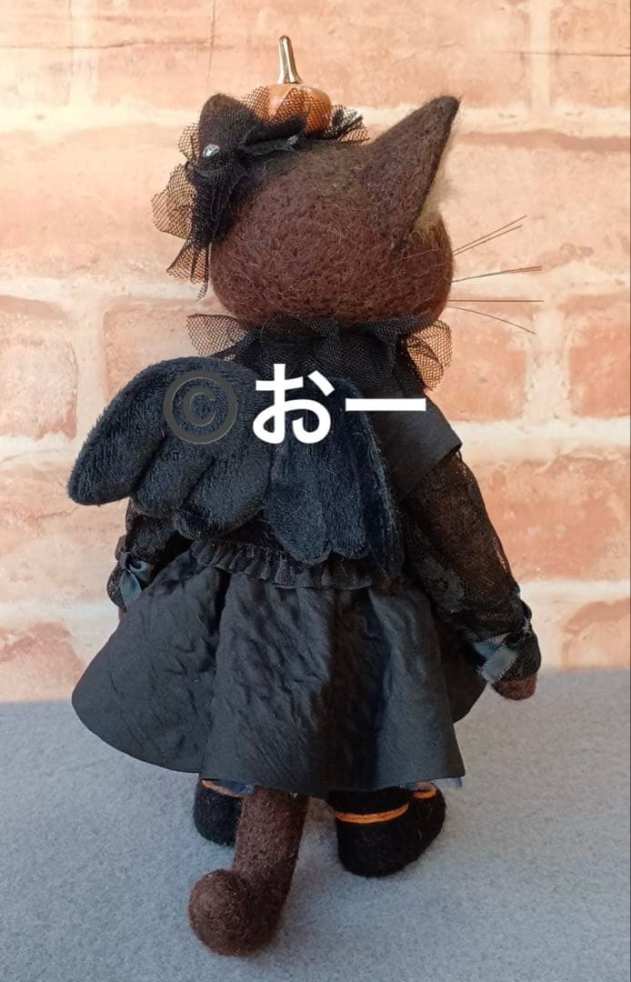ハンドメイド★羊毛フェルト　猫　ハロウィン　仮装