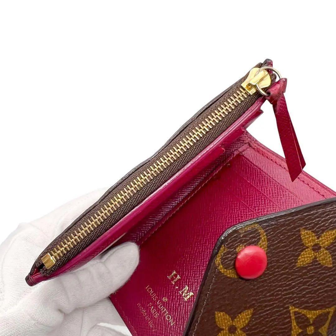 237 h＊sさん専用ヴィクトリーヌ フューシャ ルイヴィトン 三つ折り 財布