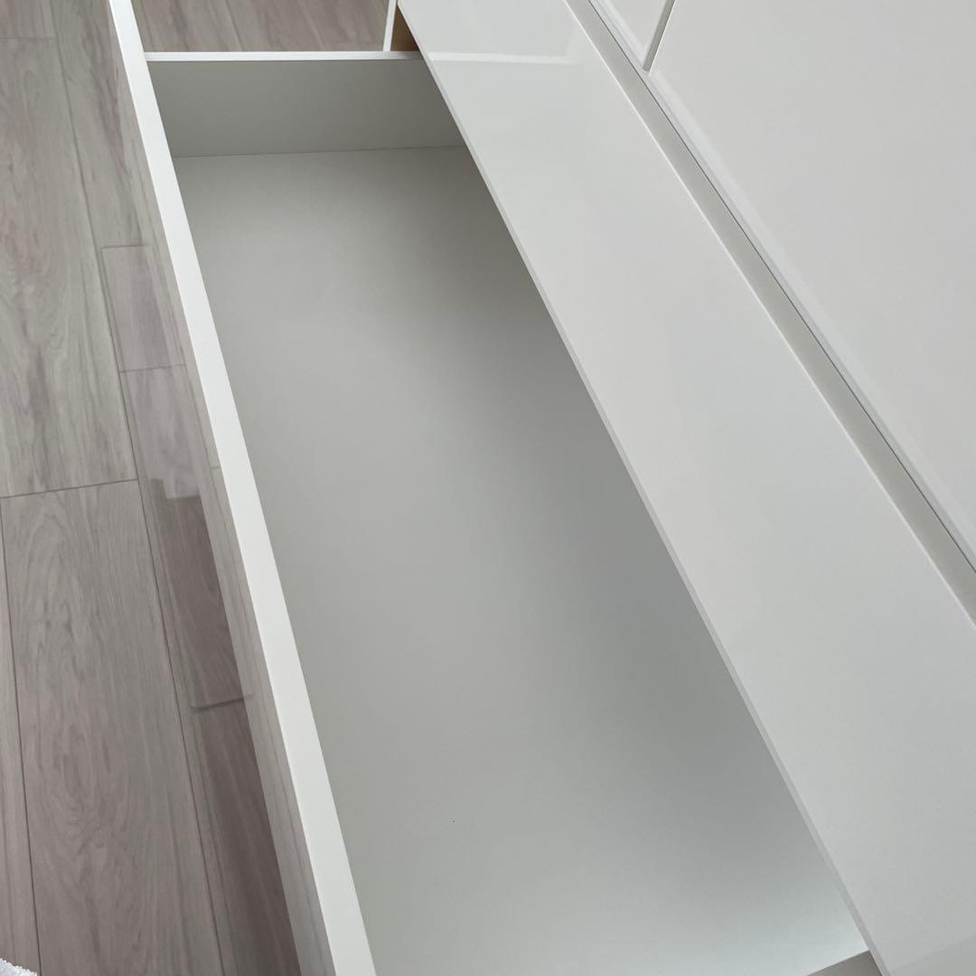 【美品】ニトリ　ハイチェストクエス　100-6WH