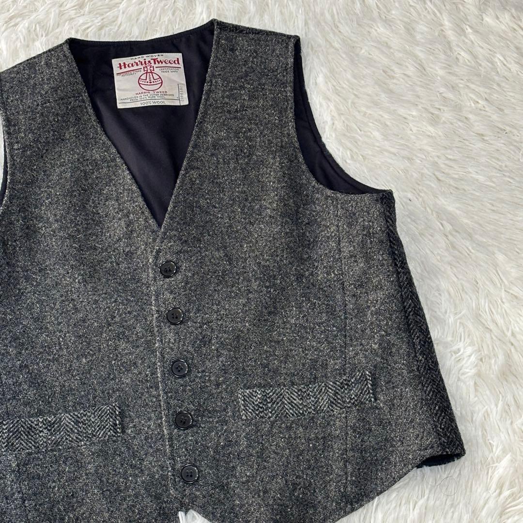 Harris Tweed ハリスツイード ミックスツィード ベスト ジレSサイズ