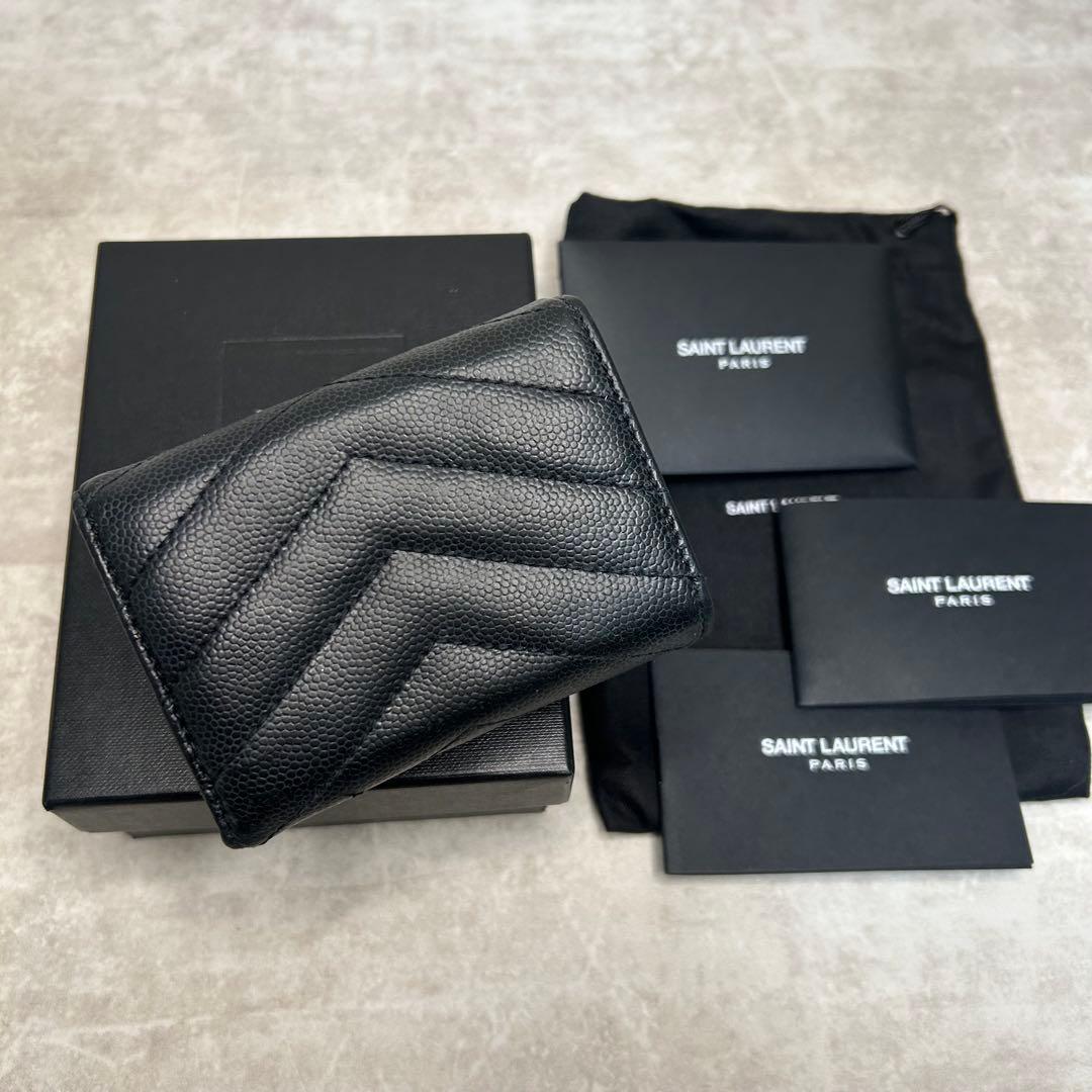 美品✨イヴ サンローラン カサンドラ タイニー ミニ ウォレット 三つ折り 財布