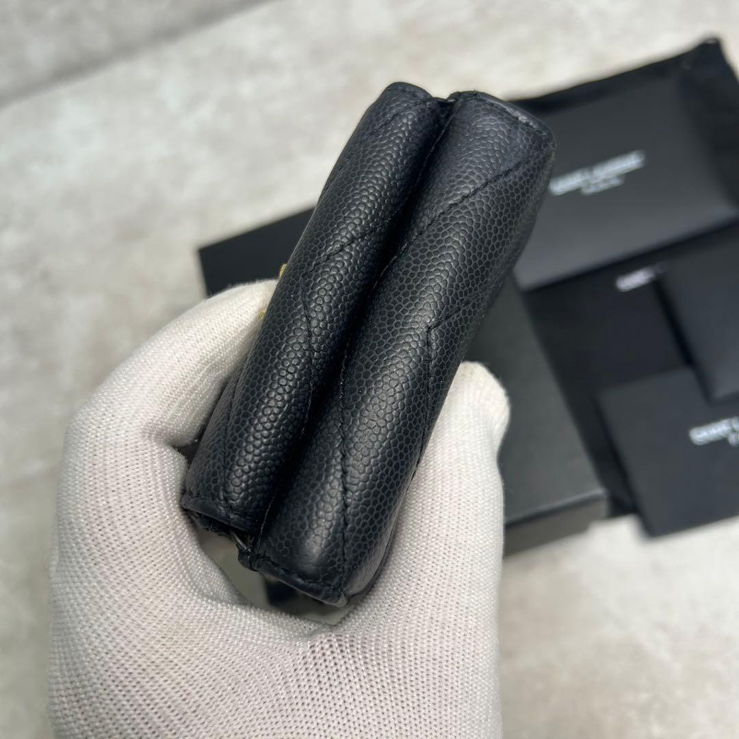 美品✨イヴ サンローラン カサンドラ タイニー ミニ ウォレット 三つ折り 財布