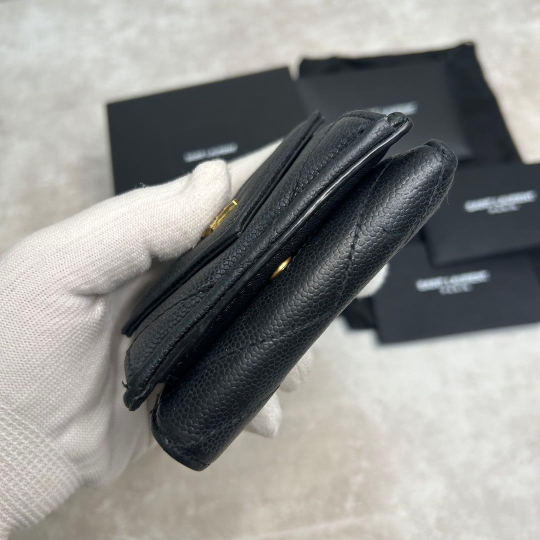美品✨イヴ サンローラン カサンドラ タイニー ミニ ウォレット 三つ折り 財布