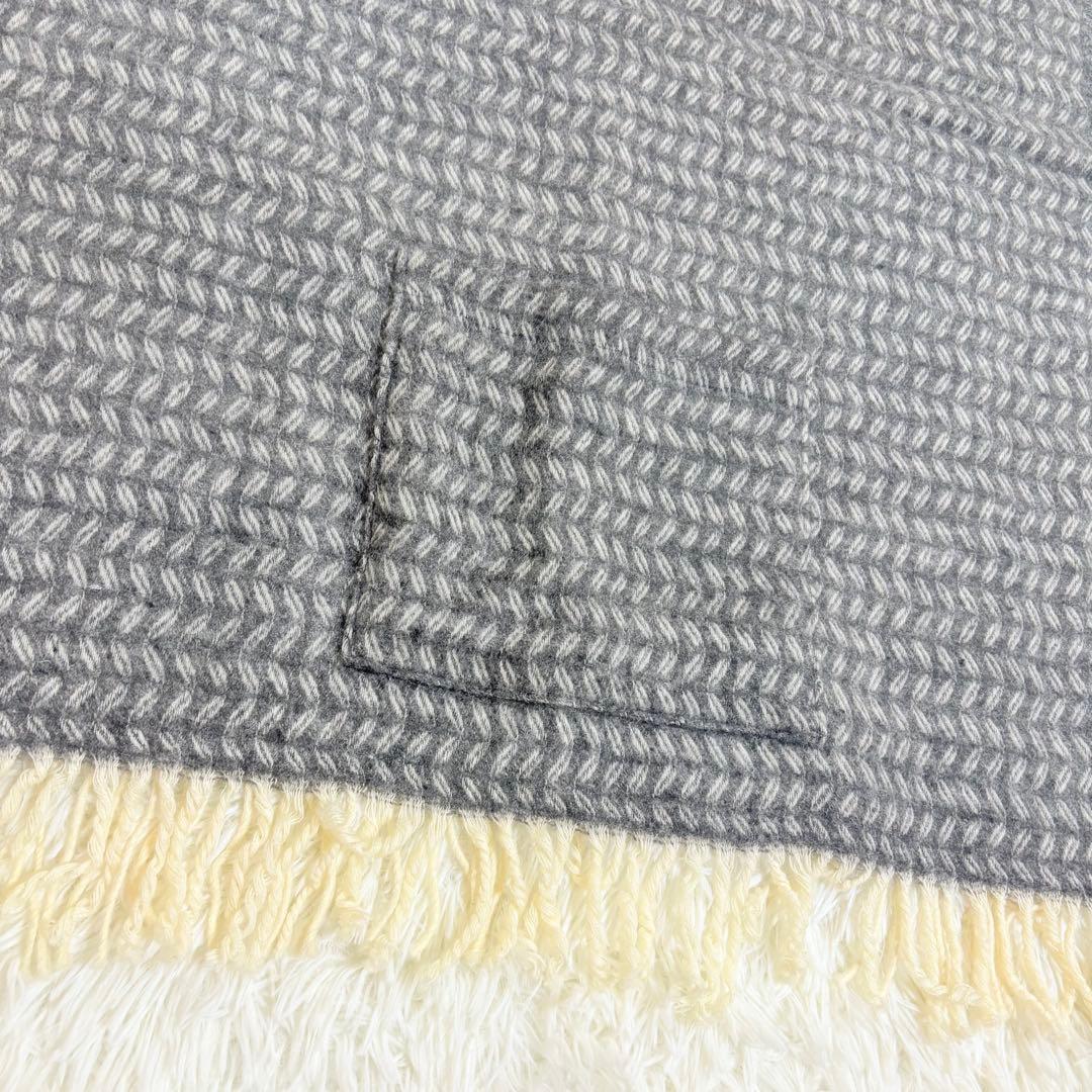 美品★KLIPPAN クリッパン ウール ストール リーフ　グレー