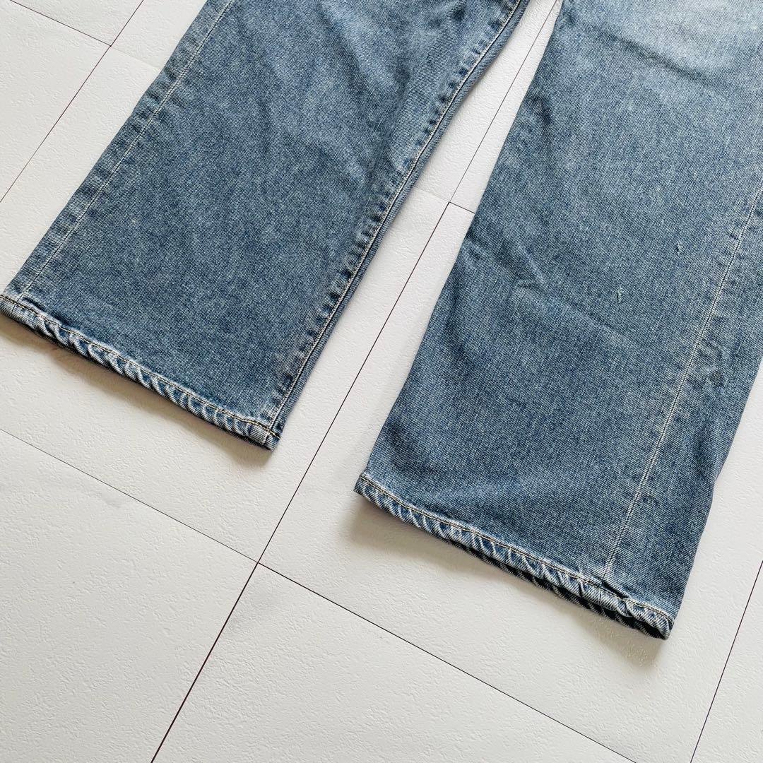 FRAMeWORK ヴィンテージ加工 デニム ワイド ストレートパンツ 36